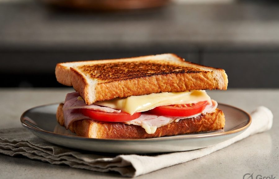 Ham, cheese & tomato toastie