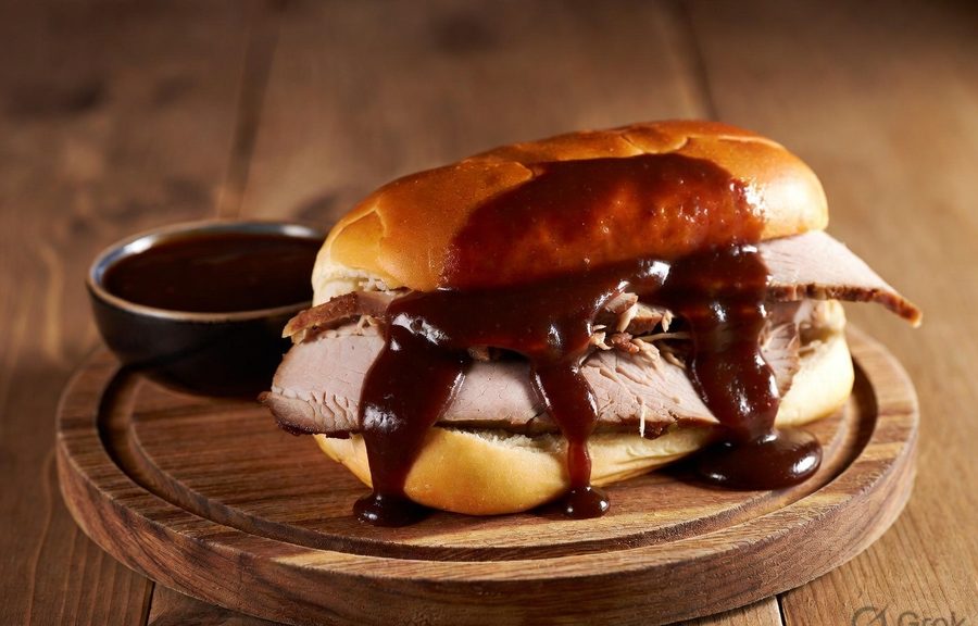 Roast roll with gravy